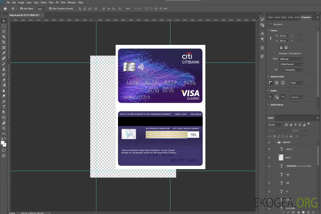 Carte visa classique Citibank de Hong Kong template Carte visa classique Citibank de Hong Kong template